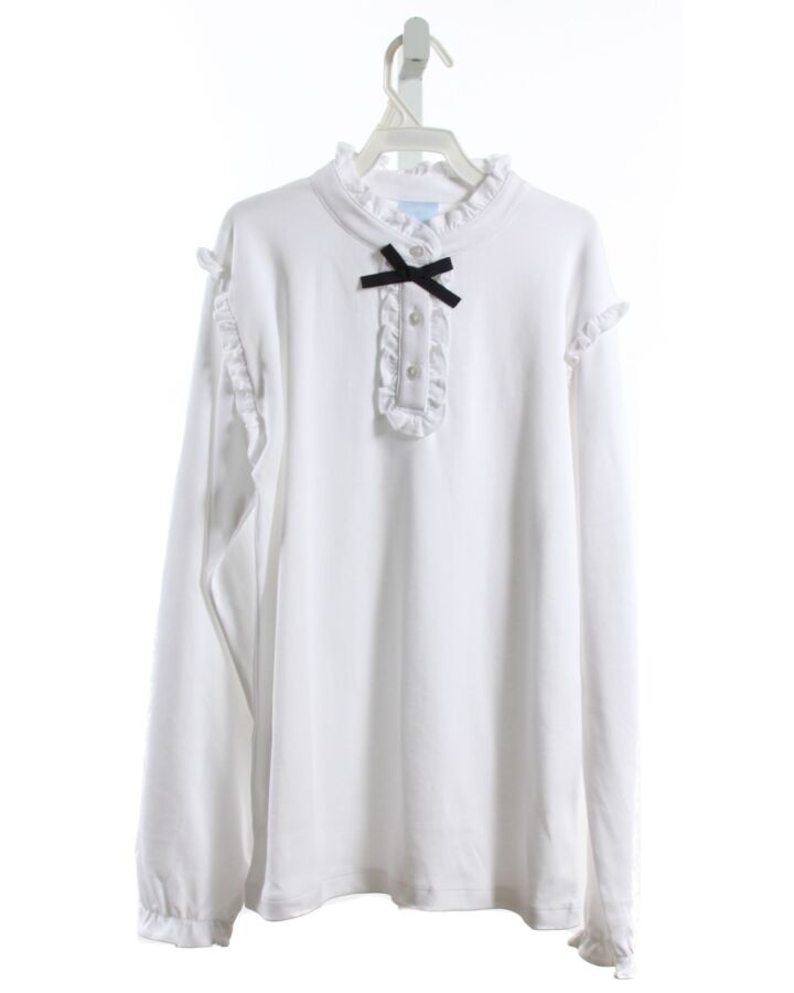 BELLA BLISS  WHITE    KNIT LS SHIRT WITH BOW