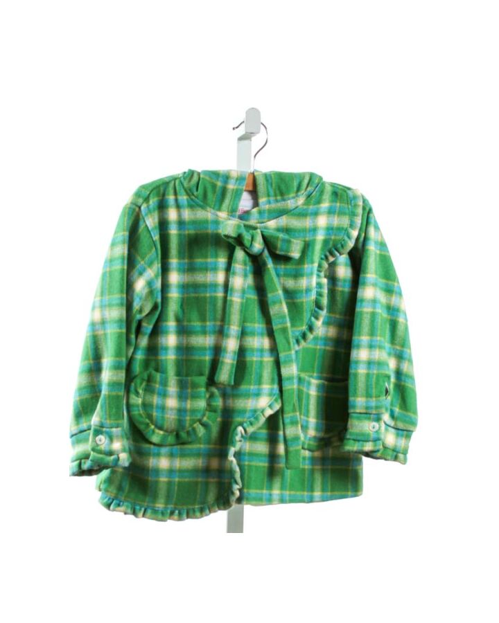 RED BEANS  GREEN  PLAID  DRESSY OUTERWEAR WITH RUFFLE