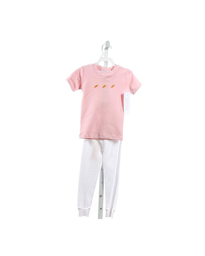 RED BEANS  PINK  EMBROIDERED LOUNGEWEAR