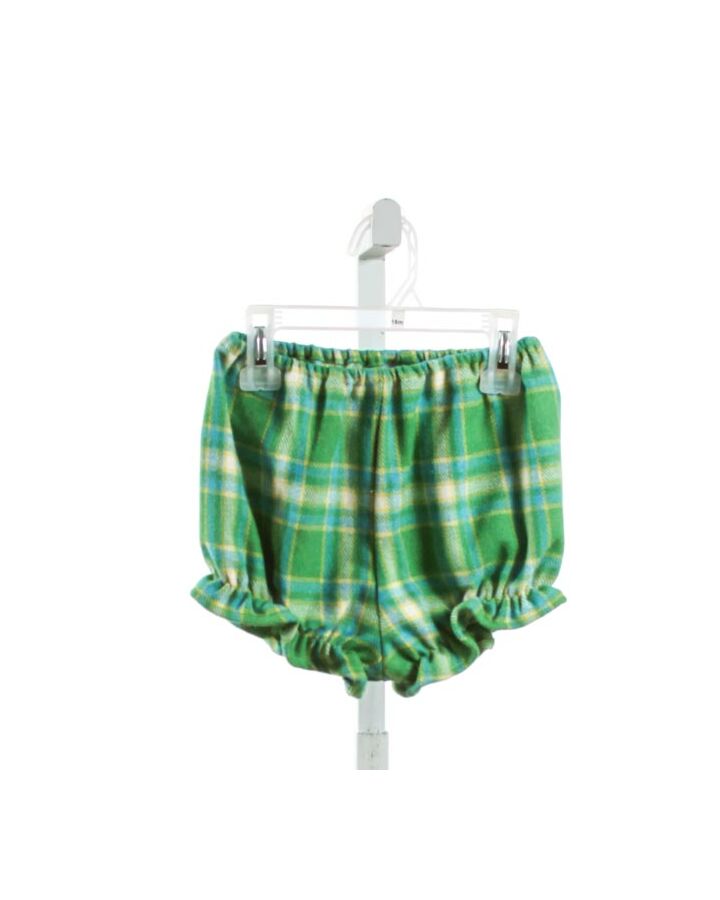 RED BEANS  GREEN WOOL PLAID  BLOOMERS 