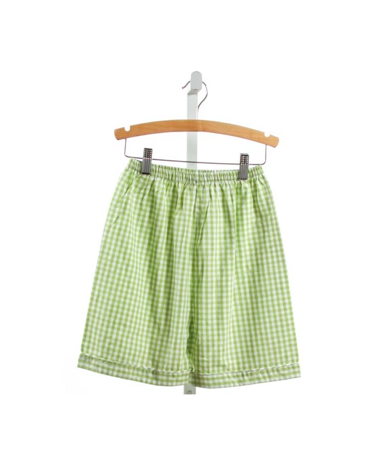 RED BEANS  LIME GREEN  GINGHAM  SHORTS
