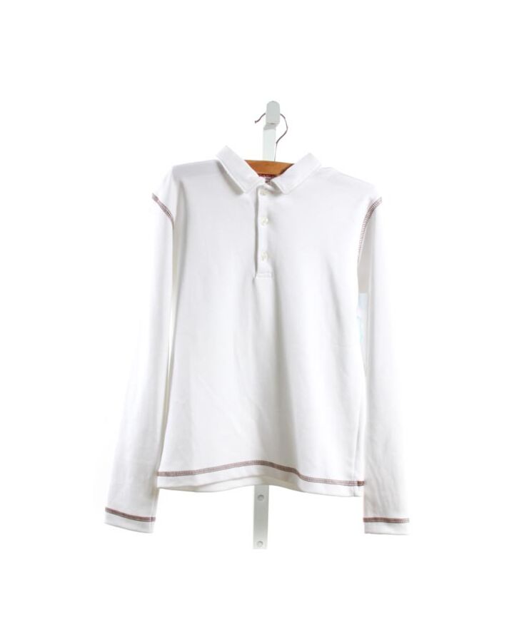 RED BEANS  WHITE  KNIT LS SHIRT
