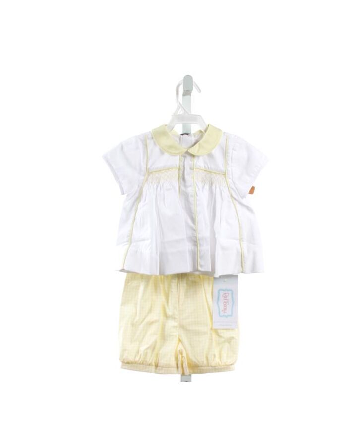 ALICE KATHLEEN  PALE YELLOW  SMOCKED 2-PIECE OUTFIT