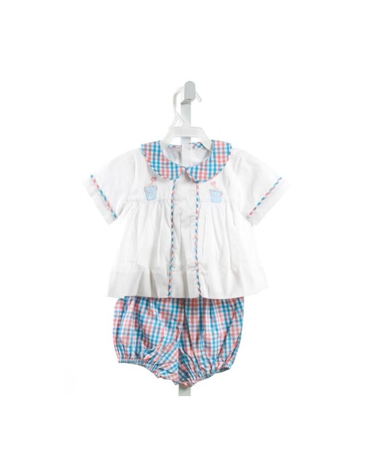 ALICE KATHLEEN  MULTI-COLOR  GINGHAM EMBROIDERED 2-PIECE OUTFIT