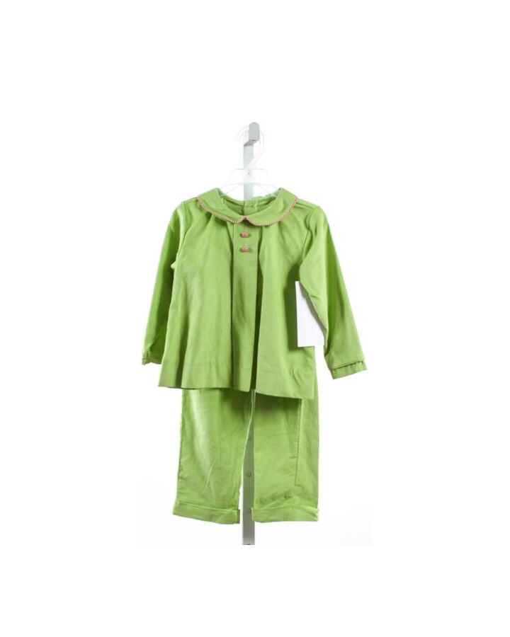 RED BEANS  LIME GREEN CORDUROY  2-PIECE OUTFIT