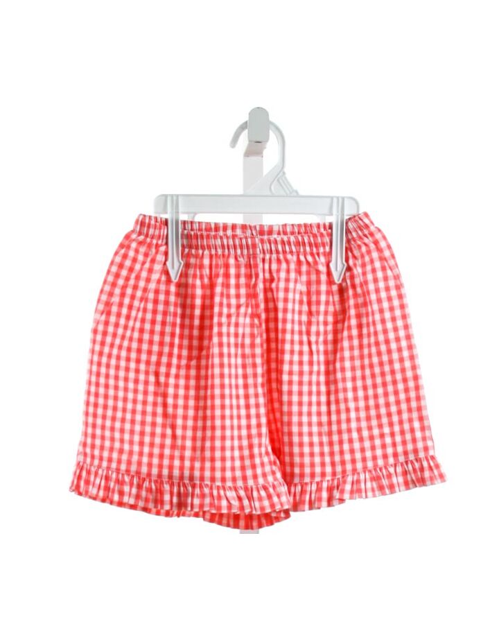 RED BEANS  RED  GINGHAM  SHORTS WITH RUFFLE