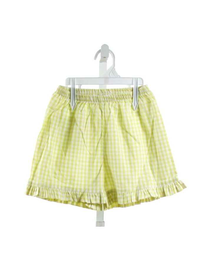 RED BEANS  YELLOW  GINGHAM  SHORTS WITH RUFFLE
