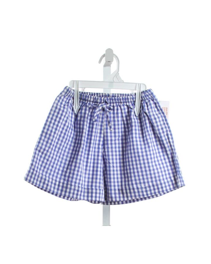 RED BEANS  BLUE  GINGHAM  SHORTS 