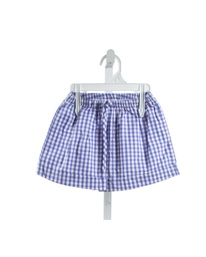 RED BEANS  BLUE  GINGHAM  SHORTS 