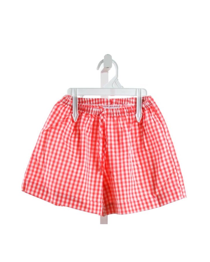 RED BEANS  RED  GINGHAM  SHORTS 