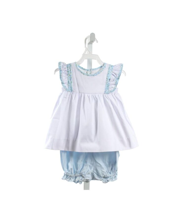 ALICE KATHLEEN  LT BLUE POLY CORD   2-PIECE OUTFIT WITH RUFFLE