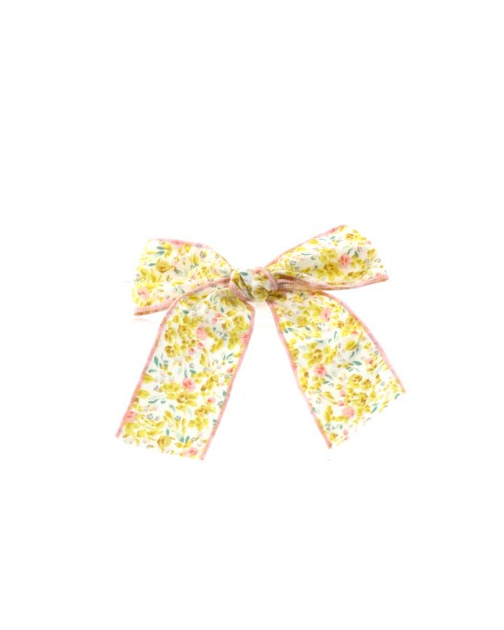 ALICE KATHLEEN  YELLOW  FLORAL  HAIR BOW
