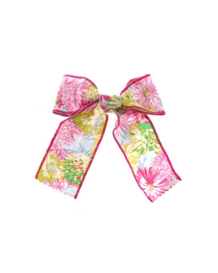 ALICE KATHLEEN  PINK  FLORAL  HAIR BOW 