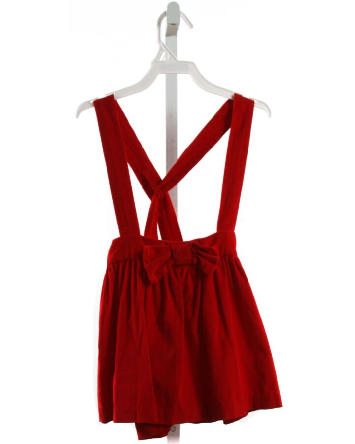 LITTLE ENGLISH  RED CORDUROY   SKIRT WITH BOW
