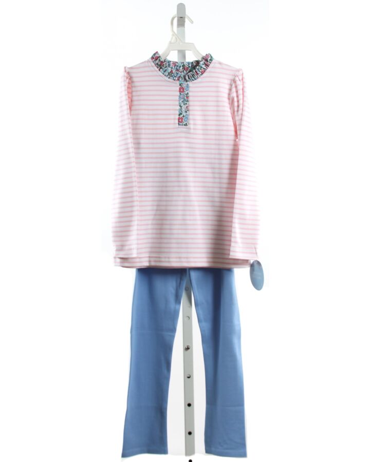 LITTLE ENGLISH  LT PINK  STRIPED  2-PIECE OUTFIT