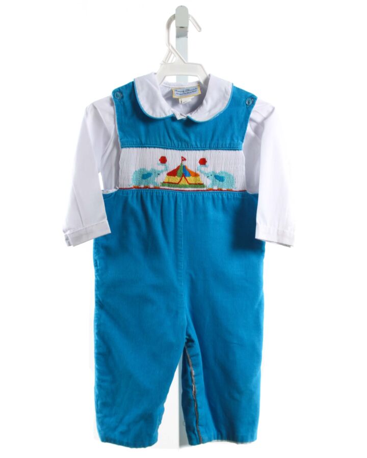 FANCY THREADS  BLUE CORDUROY  SMOCKED 2-PIECE OUTFIT