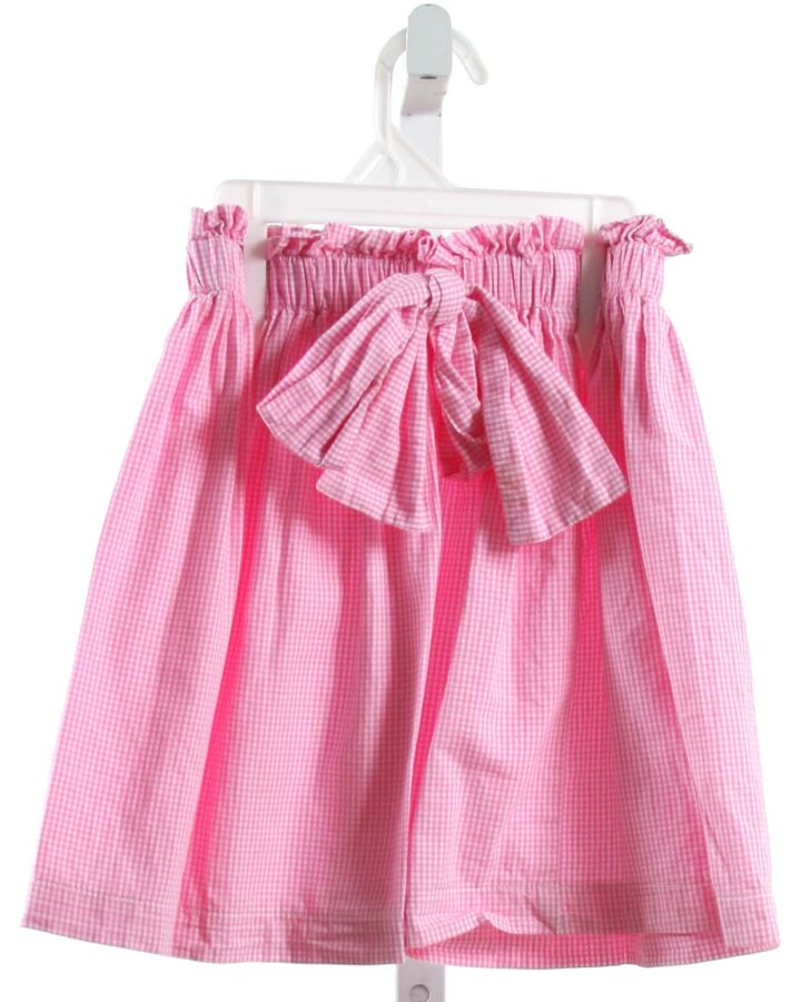 MARY & GRACE  PINK  GINGHAM  SKIRT WITH BOW