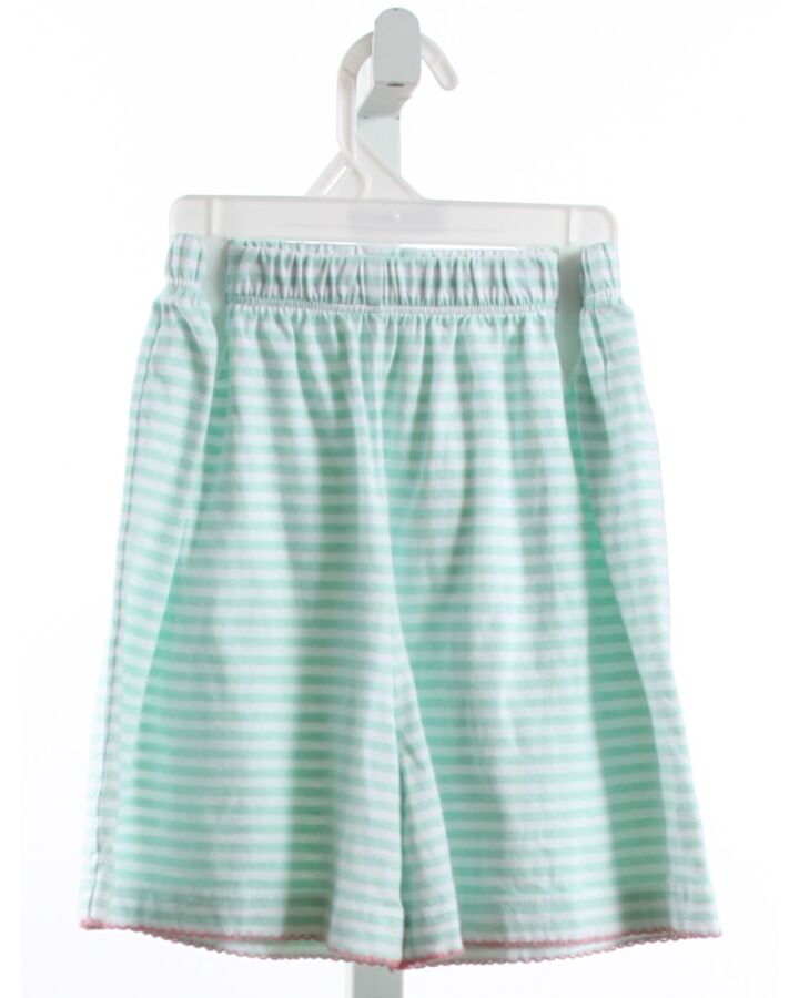LIME GREEN  MINT  STRIPED  SHORTS WITH PICOT STITCHING