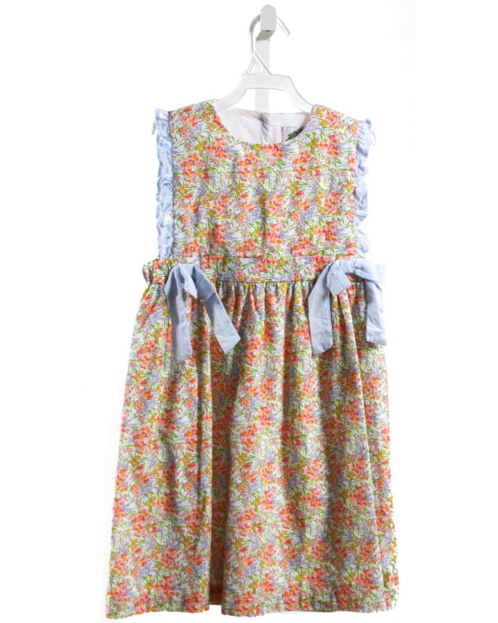 SMOCKED THREADS CECIL & LOU  PINK  FLORAL  DRESS WITH BOW