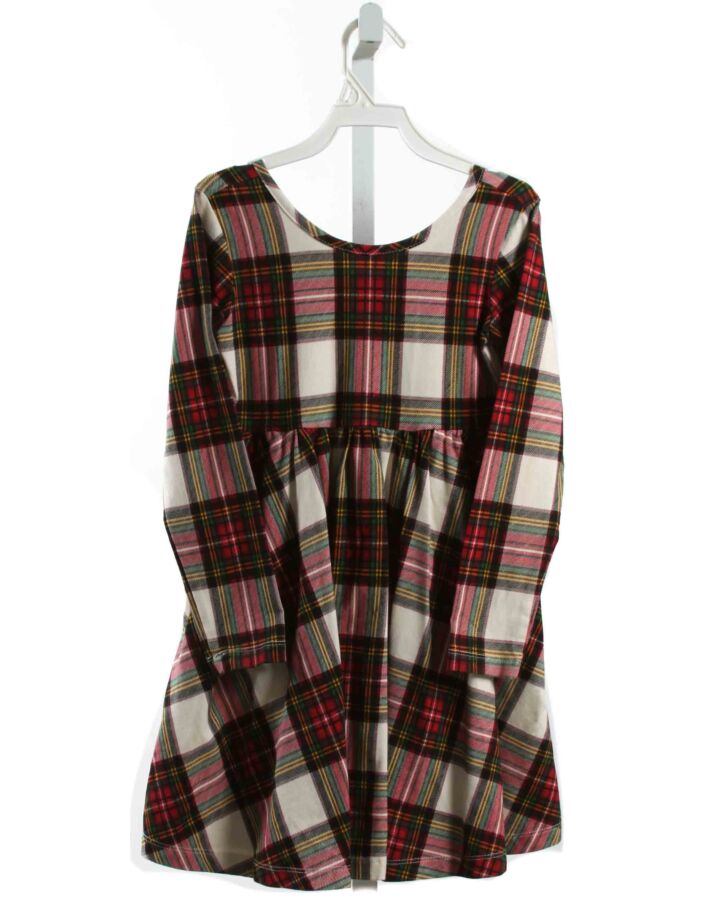 HANNA ANDERSSON  RED  PLAID  KNIT DRESS