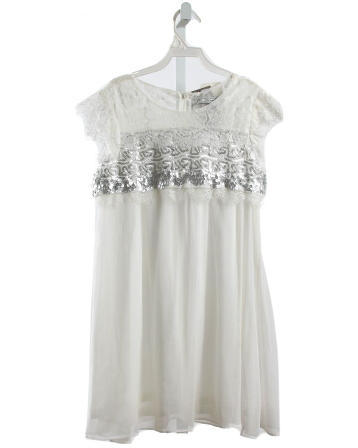 MAYORAL  WHITE   SEQUINED PARTY DRESS