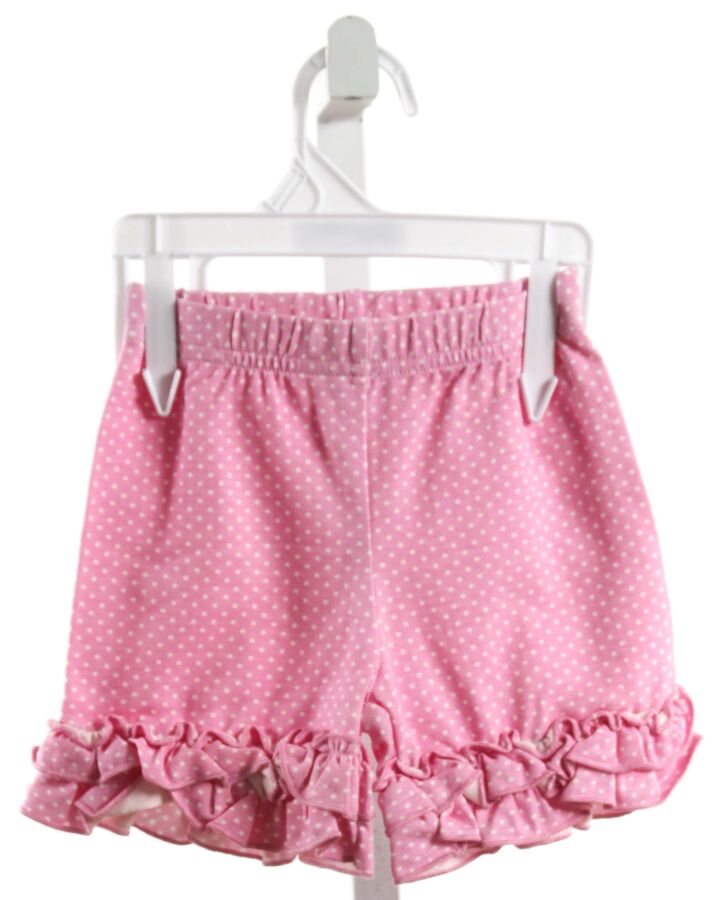STELLYBELLY  PINK KNIT POLKA DOT  SHORTS WITH RUFFLE