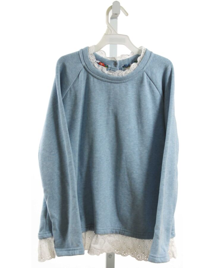 MINI BODEN  LT BLUE    SWEATER WITH EYELET TRIM