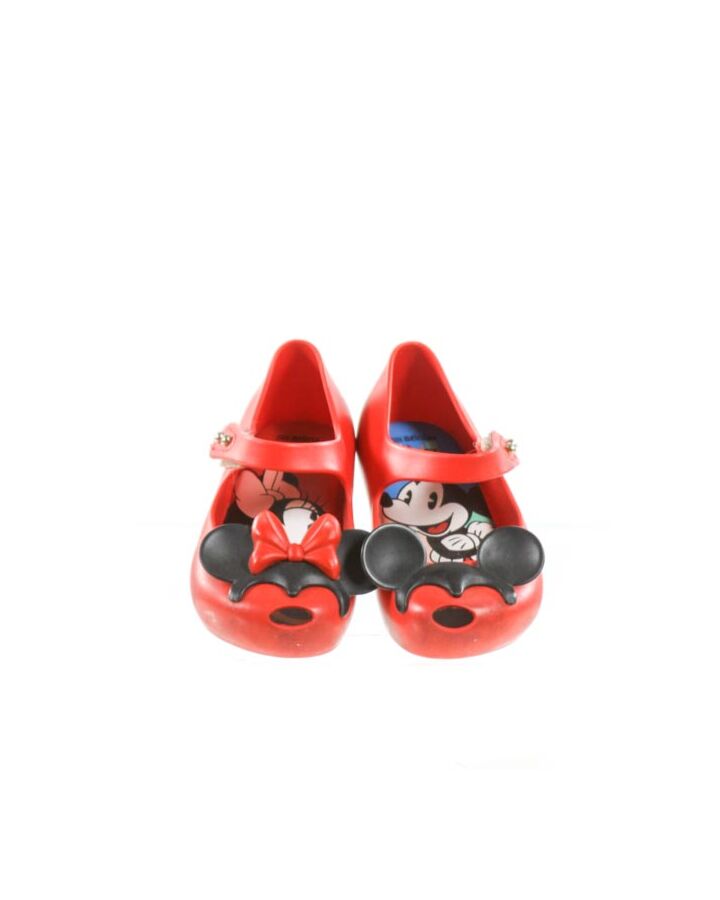 MINI MELISSA RED MICKEY AND MINNIE MOUSE SHOE *TODDLER SIZE 6; VGU - NEEDS CLEANING