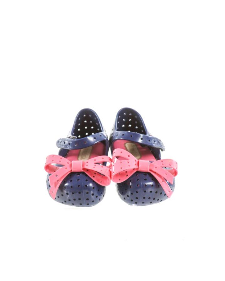 MINI MELISSA NAVY SHOES WITH PINK BOWS *SIZE TODDLER 5; EUC