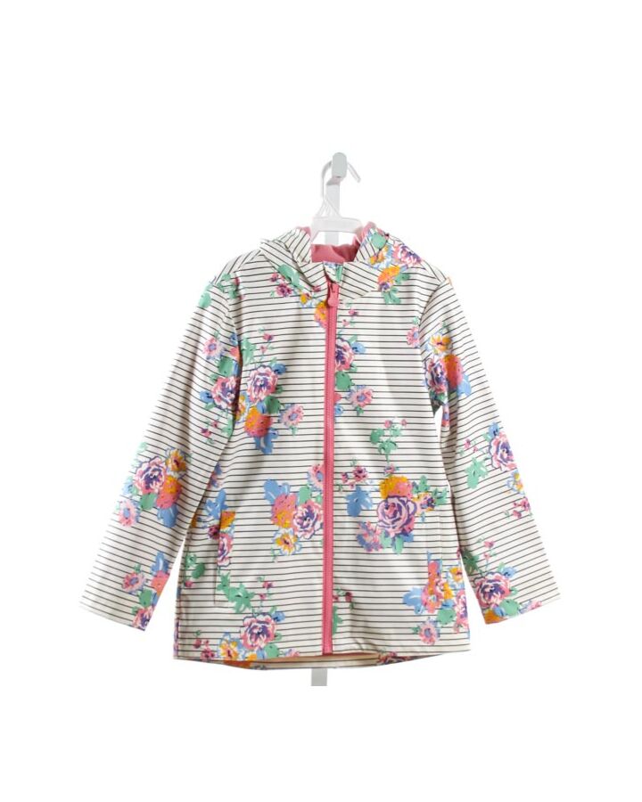 JOULES  WHITE  STRIPED  RAINCOAT 