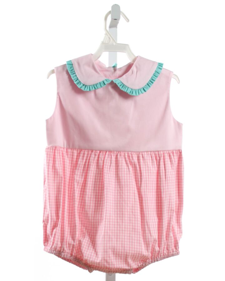 HANNAH KATE  PINK  GINGHAM  BUBBLE WITH RUFFLE