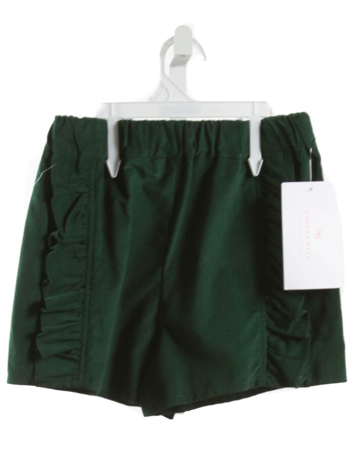 HANNAH KATE  FOREST GREEN CORDUROY   SHORTS WITH RUFFLE