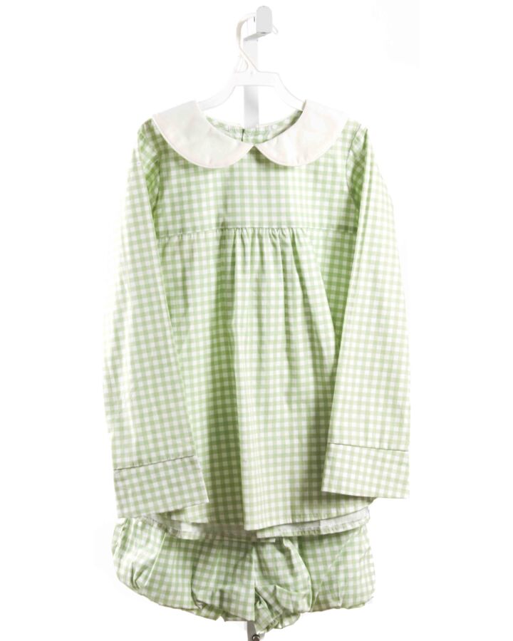 HANNAH KATE  LT GREEN  GINGHAM  2-PIECE OUTFIT