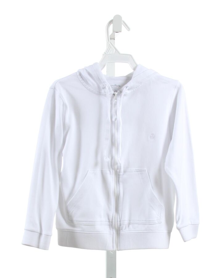 BABY COTTONS  WHITE    QUARTER ZIP PULLOVER 