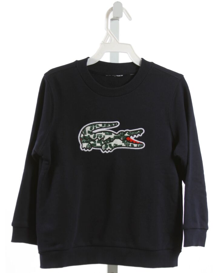 LACOSTE  NAVY   APPLIQUED PULLOVER 