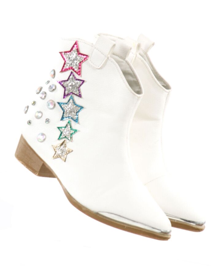 YOSI SAMRA WHITE BOOTS *THIS ITEM IS GENTLY USED WITH MINOR SIGNS OF WEAR (FAINT STAINS) *EUC SIZE TODDLER 10