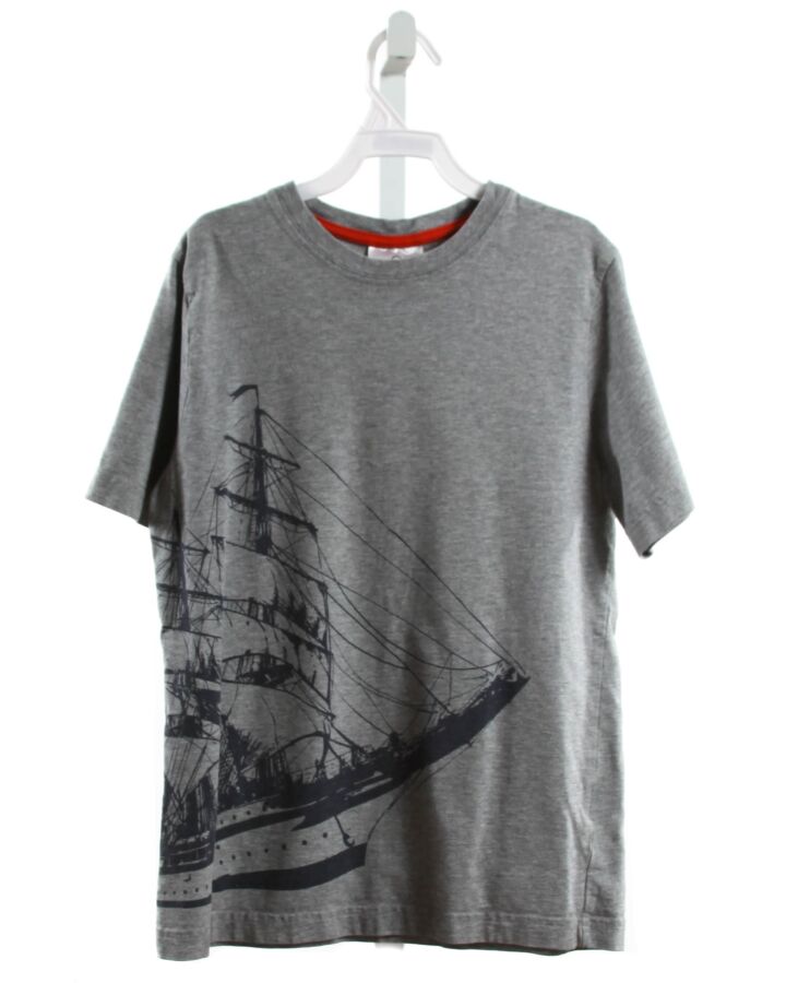 HANNA ANDERSSON  GRAY KNIT  PRINTED DESIGN T-SHIRT