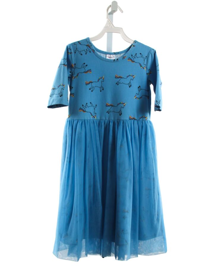 HANNA ANDERSSON  BLUE TULLE  PRINTED DESIGN DRESS