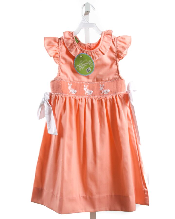 CLASSIC WHIMSY  PINK   SMOCKED DRESS WITH BOW