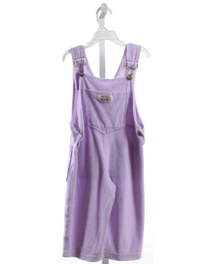 PIPPERS  PURPLE TERRY CLOTH   KNIT ROMPER 