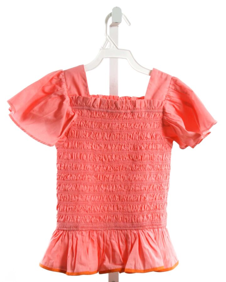 BISBY BY LITTLE ENGLISH  PINK   SMOCKED SHIRT-SS