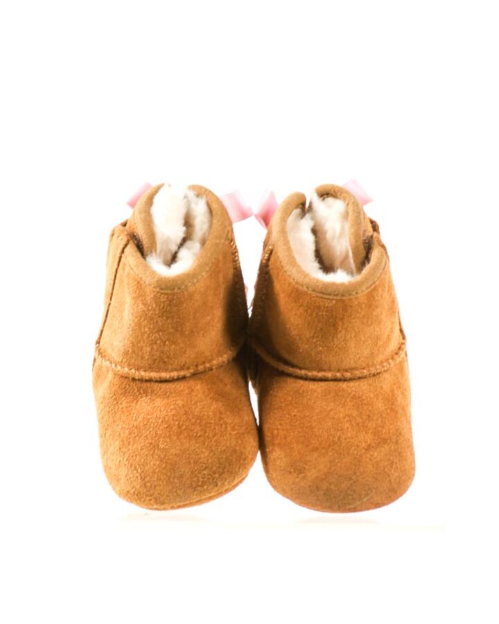 UGG BROWN BOOTS WITH BOW *SIZE INFANT 0-1; EUC - LIKE NEW