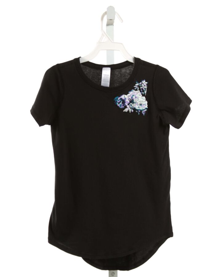 IVIVVA  BLACK  EMBROIDERED KNIT SS SHIRT