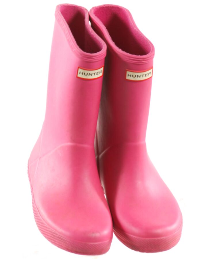 HUNTER PINK BOOTS *THIS ITEM IS GENTLY USED WITH MINOR SIGNS OF WEAR (MINOR STAINS) *VGU SIZE TODDLER 13