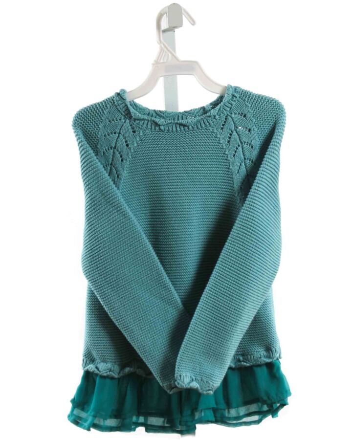 GARNET HILL  BLUE    SWEATER WITH TULLE