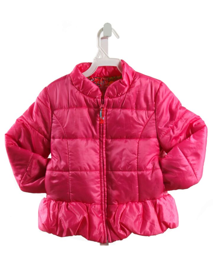 LILLY PULITZER  HOT PINK    OUTERWEAR WITH BUBBLE HEM