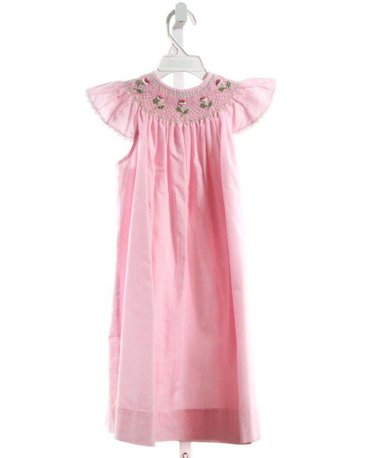 ORIENT EXPRESSED  PINK  MICROCHECK SMOCKED DRESS