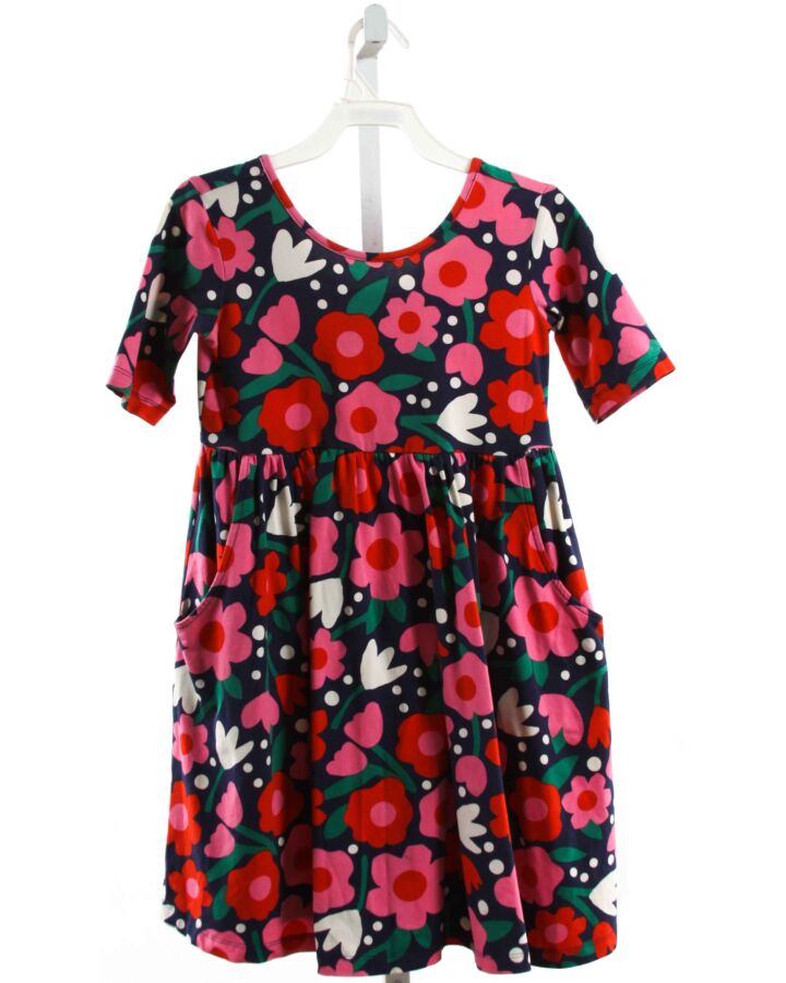 HANNA ANDERSSON  PINK KNIT FLORAL PRINTED DESIGN KNIT DRESS