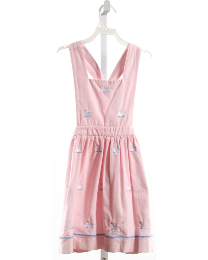 MONDAY'S CHILD  LT PINK CORDUROY  EMBROIDERED DRESS