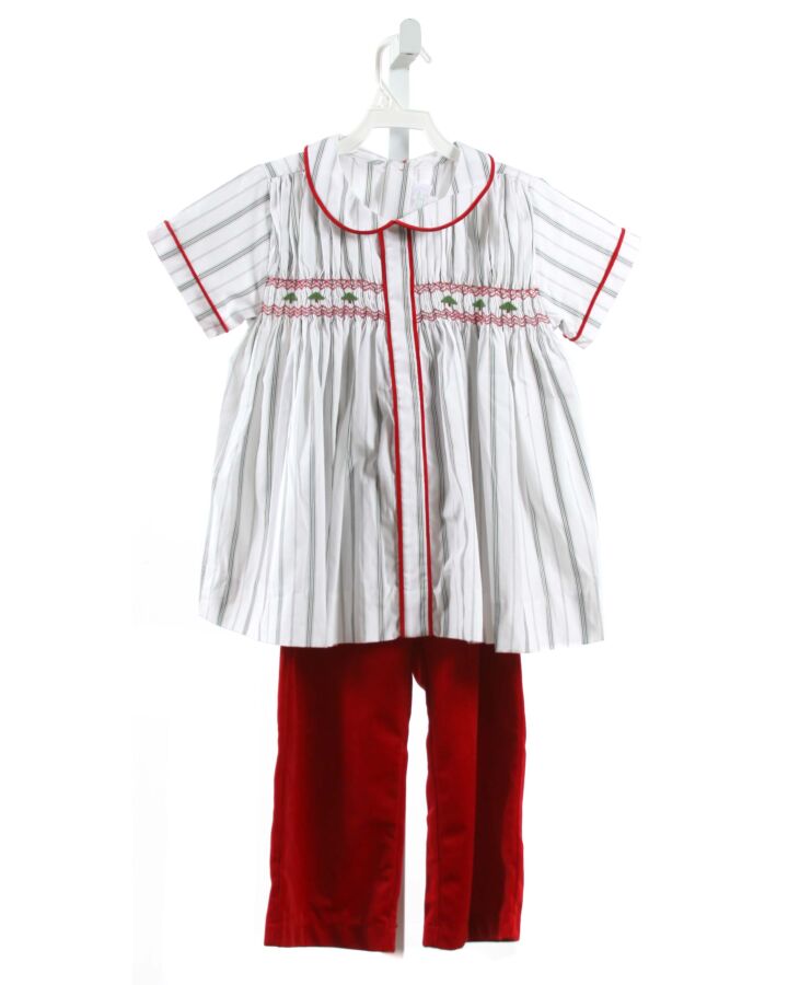 ALICE KATHLEEN  RED VELVET STRIPED  2-PIECE OUTFIT